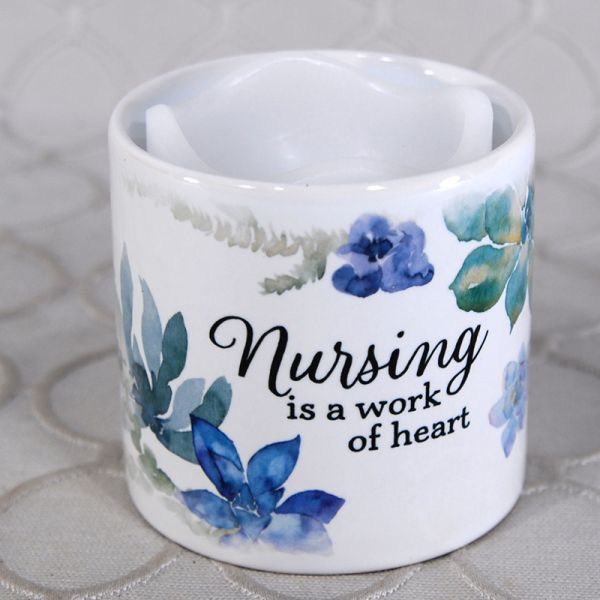 Candle in ceramic holder for Nurse