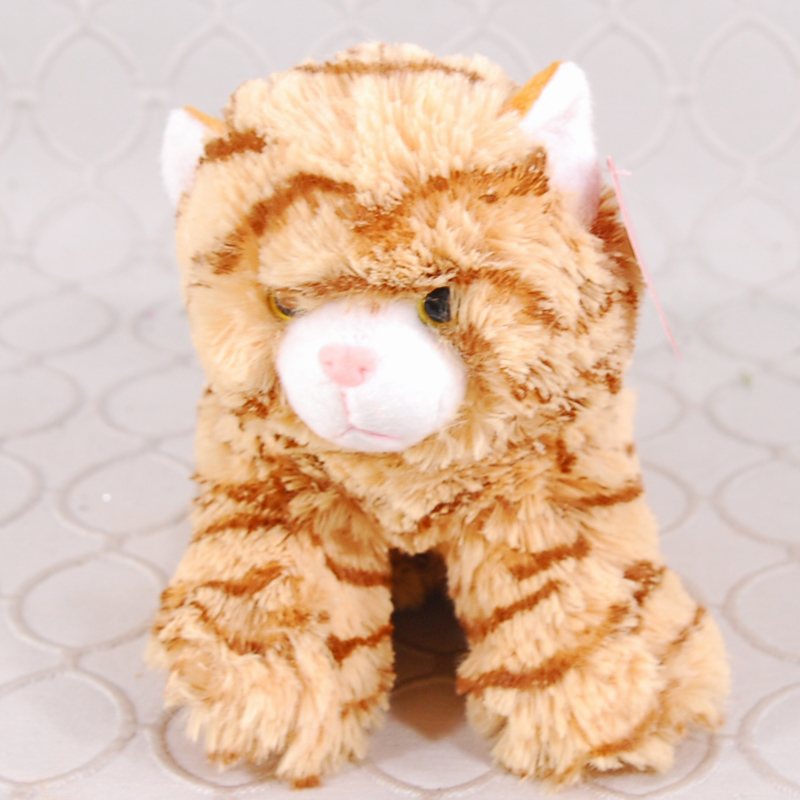 orange stuffed cat toy