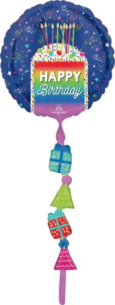 Airwalker Rainbow Slice Happy Birthday Balloon #166