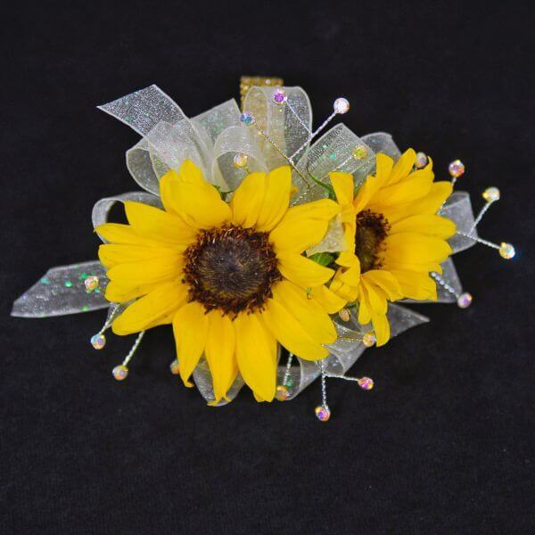 sunflower corsage prom