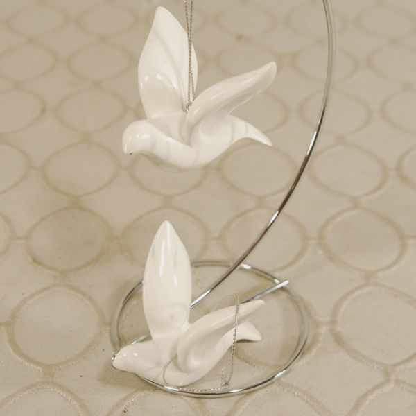 White Dove Ornament Set