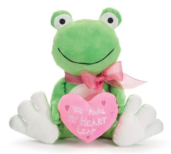 Green Frog with Pink Heart  #PA257