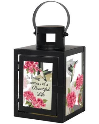 Lighted Metal Lantern - In Loving Memory  #GI1683