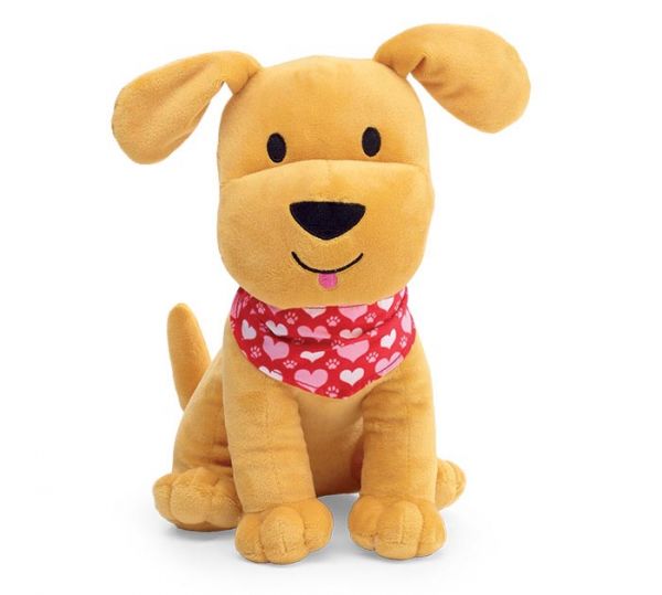 Golden Yellow Puppy with Heart Bandana  #PA253